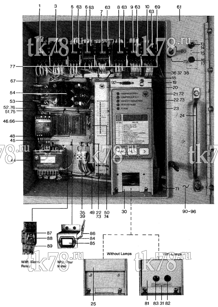 Каталог запчастей для Thermo King TNE 406 ELECTRICAL CONTROL BOX & CONTROLLER PANEL