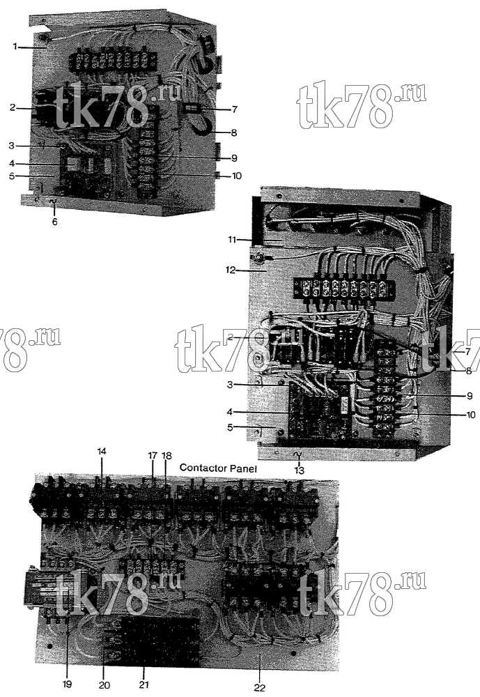 Каталог запчастей для Thermo King TNE 405 A, B, C BACK OF THERMOSTAT & CONTACTOR PANEL