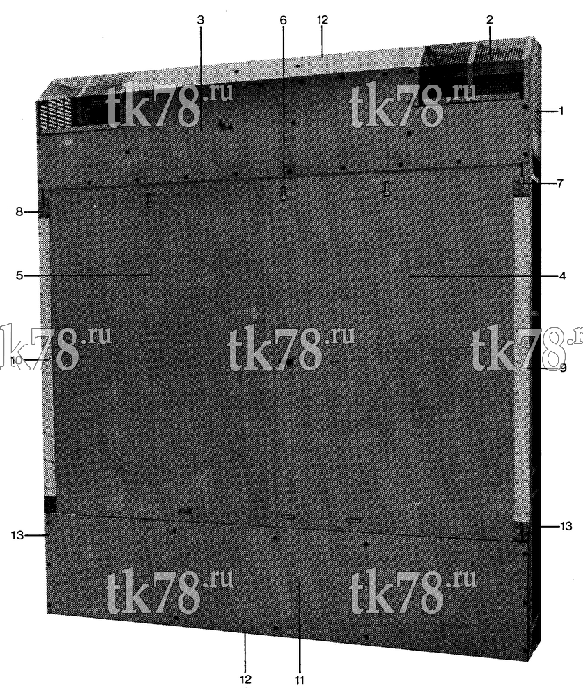 Каталог запчастей для Thermo King TNE 405 D & E REFRIGERATION - FRONT VIEW (YORK TNE 405 D & E)