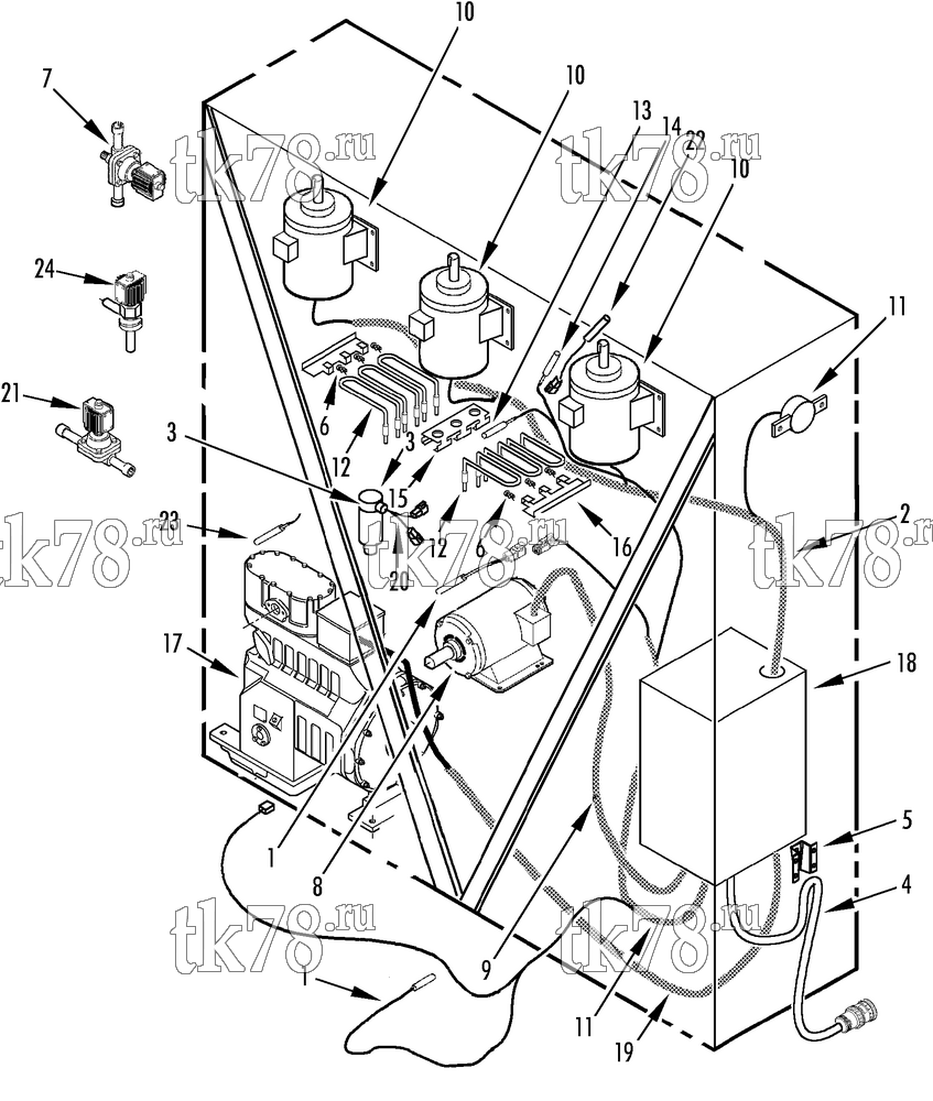 Каталог запчастей для Thermo King CRR 40 mP-C 2000 ID ELECTRICAL COMPONENTS