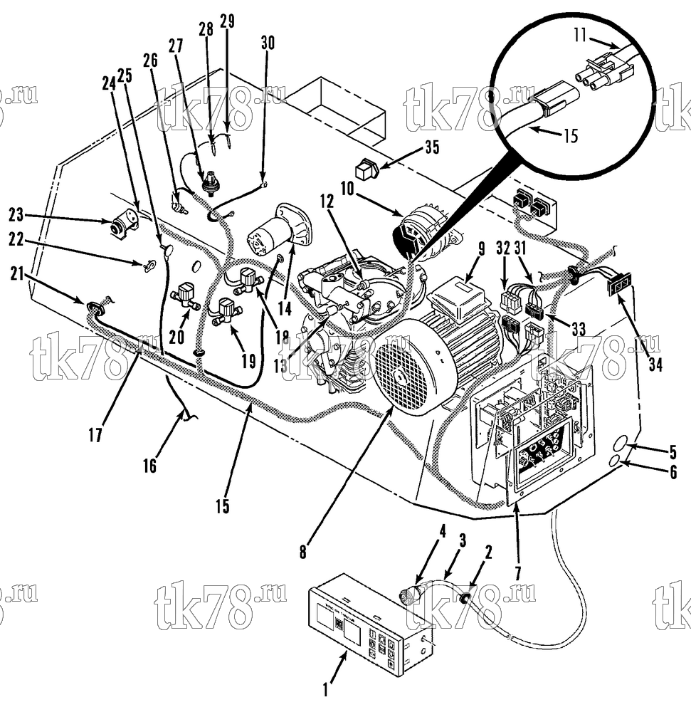 Каталог запчастей для Thermo King RD-II TLE ELECTRICAL COMPONENTS