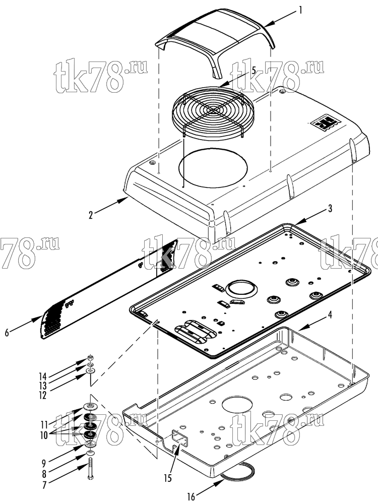 Каталог запчастей для Thermo King V-280 CONDENSER COVER