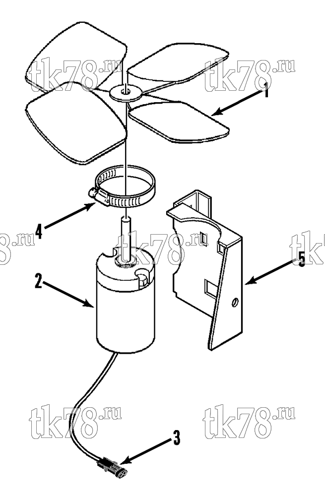 Каталог запчастей для Thermo King V-280 CONDENSER FAN & MOTOR