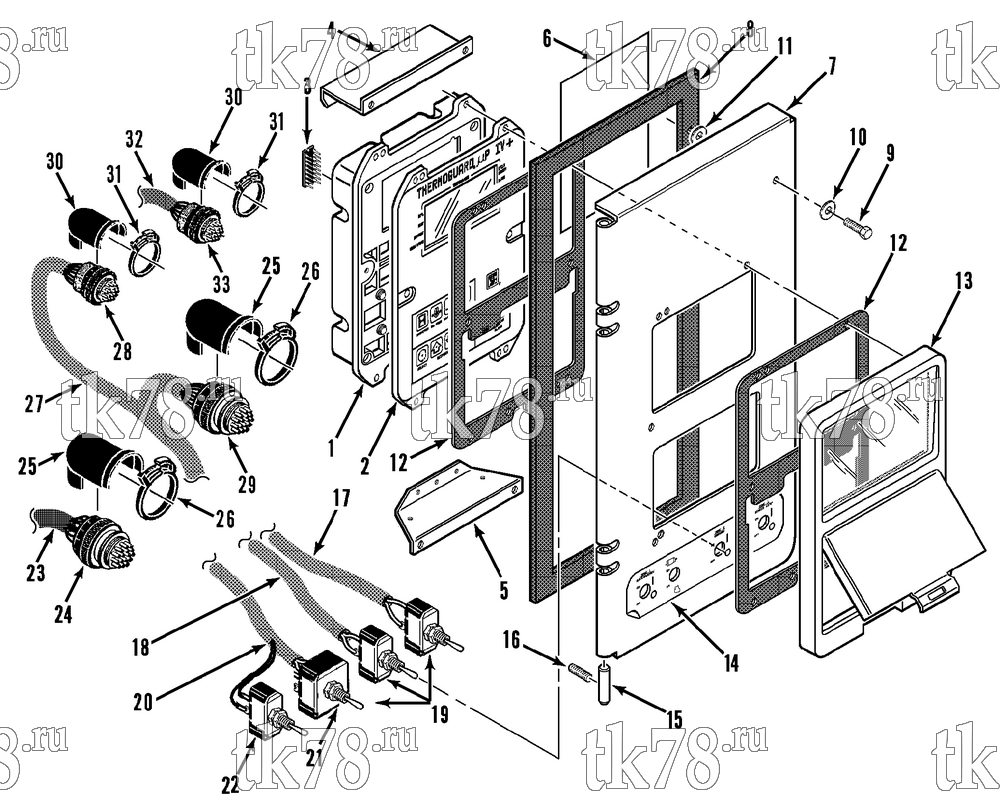 Каталог запчастей для Thermo King  CONTROL BOX COVER (SB-III TC SR, 3/99 & After)