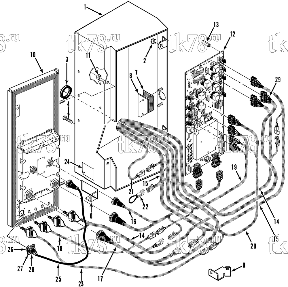 Каталог запчастей для Thermo King SB-III Multi-Temp SR+ w/se 2.2 Engine CONTROL BOX ASSEMBLY (SB-III 50 DR TC-3, 3/99 & After)