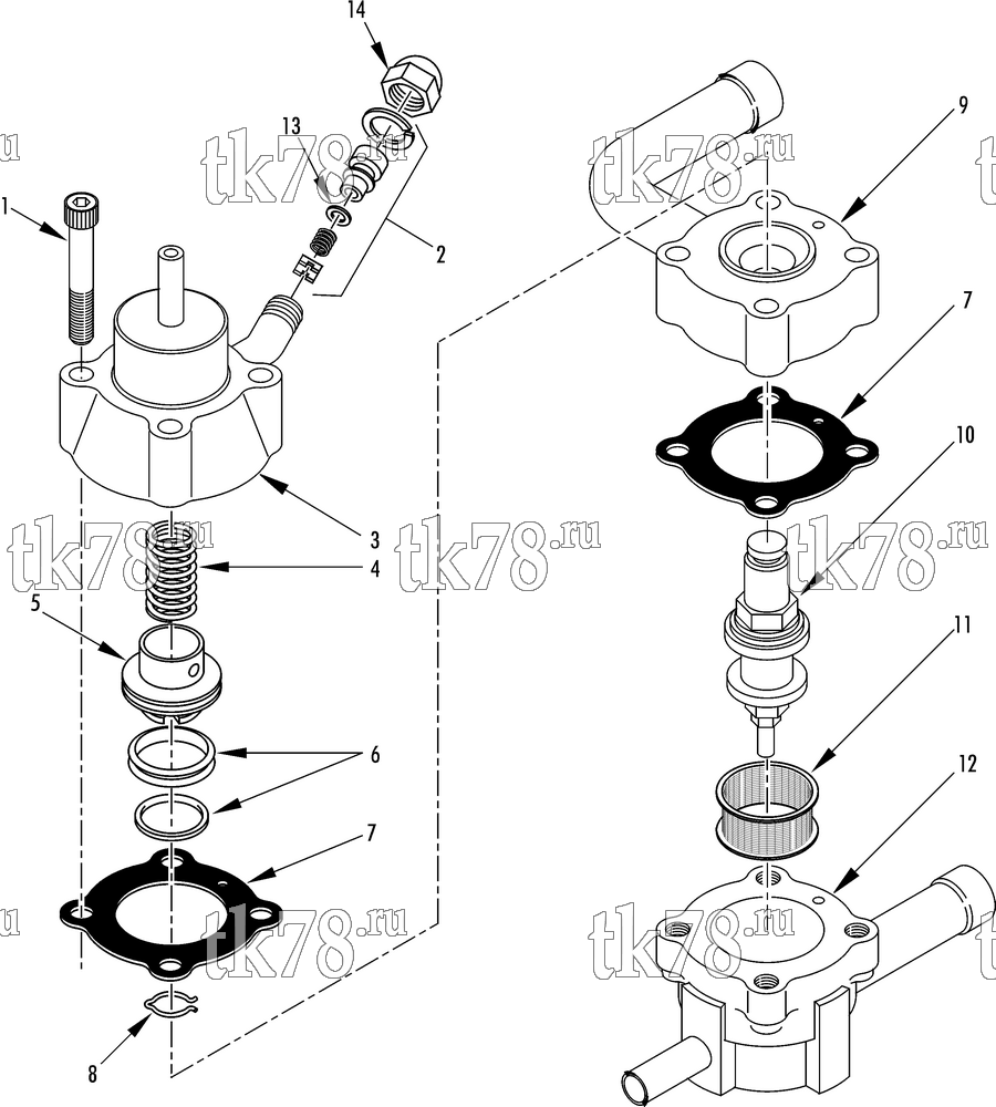 Каталог запчастей для Thermo King  3-WAY VALVE ASSEMBLY