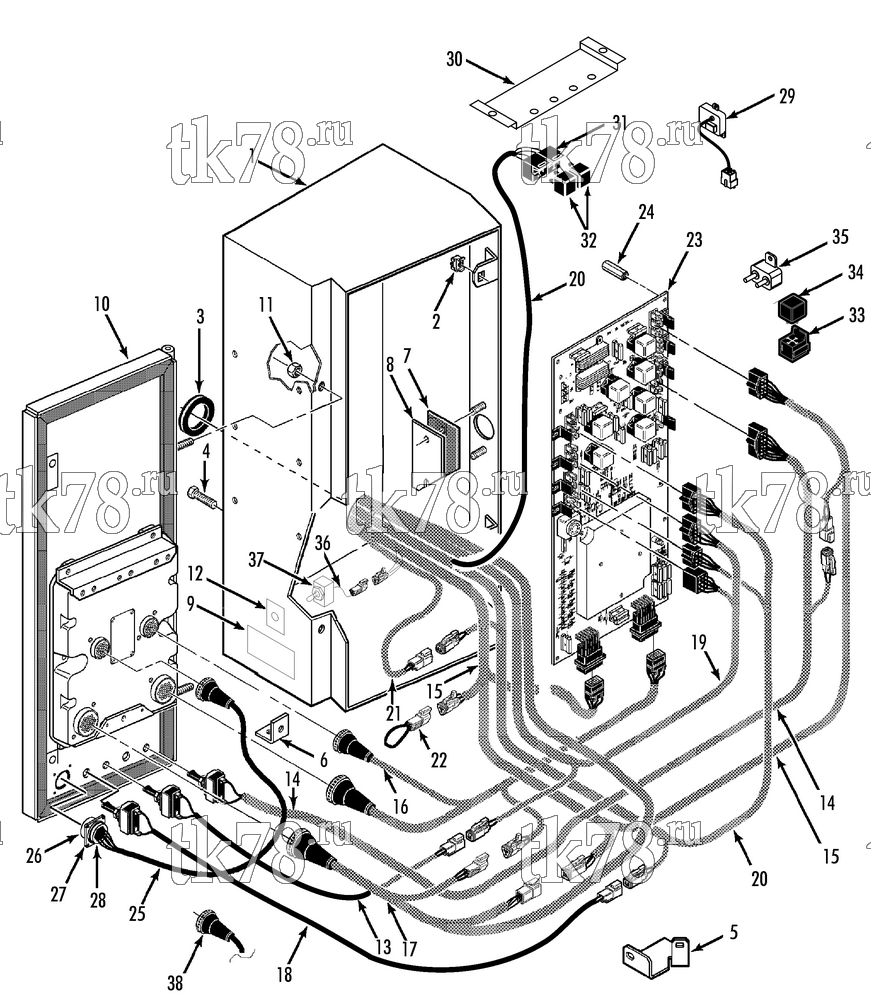 Каталог запчастей для Thermo King  CONTROL BOX ASSEMBLY (WHISPER DE)