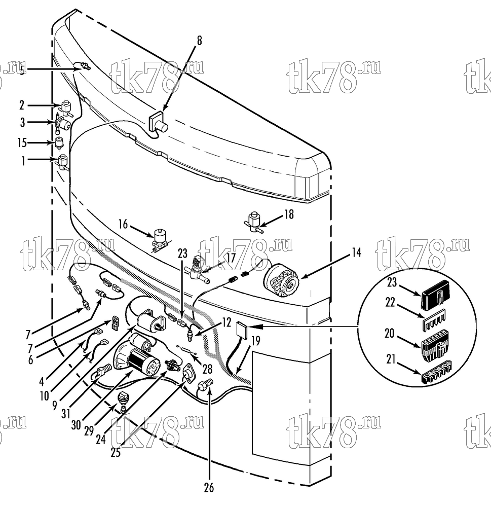 Каталог запчастей для Thermo King  ELECTRICAL COMPONENTS (SL SR TCI 30)