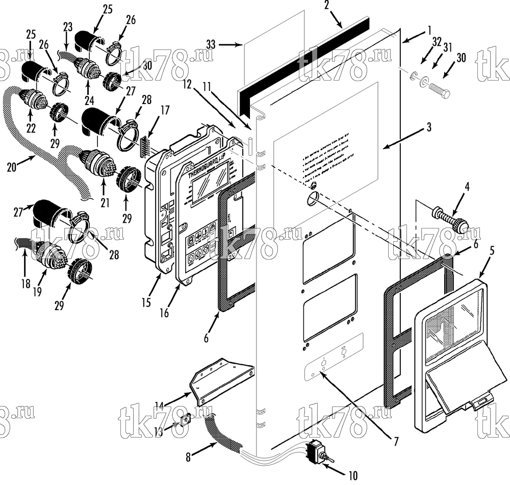 Каталог запчастей для Thermo King  CONTROL BOX COVER (SL-300 30 SR)