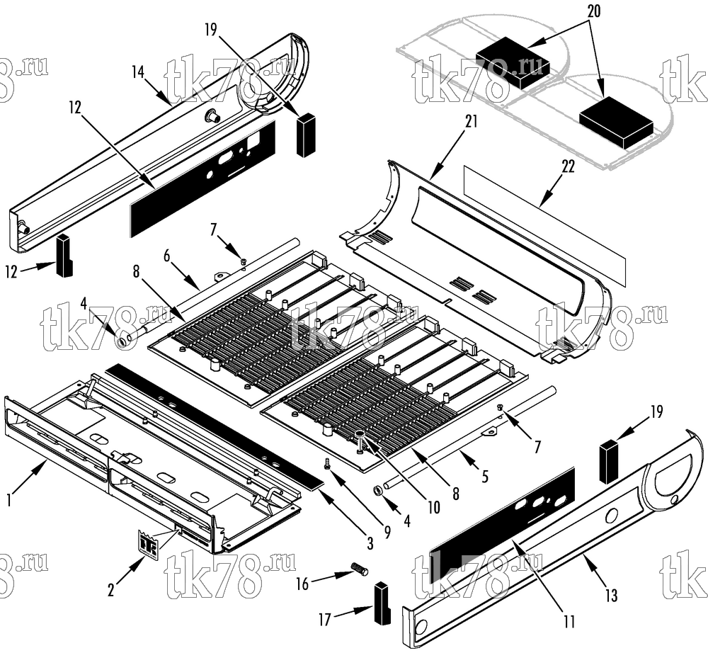 Каталог запчастей для Thermo King SB-III WHISPER MULTI-TEMP SR COVERS & PANELS (TLE-2 SR, 918060, 9/98 & After)