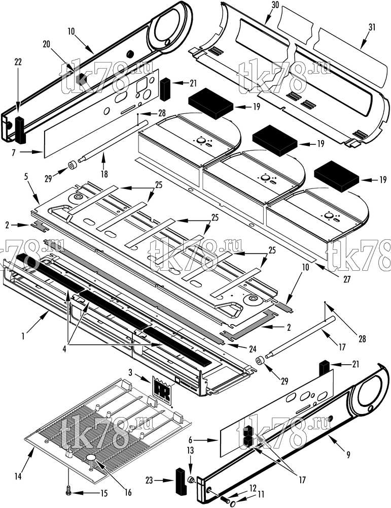 Каталог запчастей для Thermo King SB-III WHISPER MULTI-TEMP SR COVERS & PANELS (TLE-3 SR, 918061)