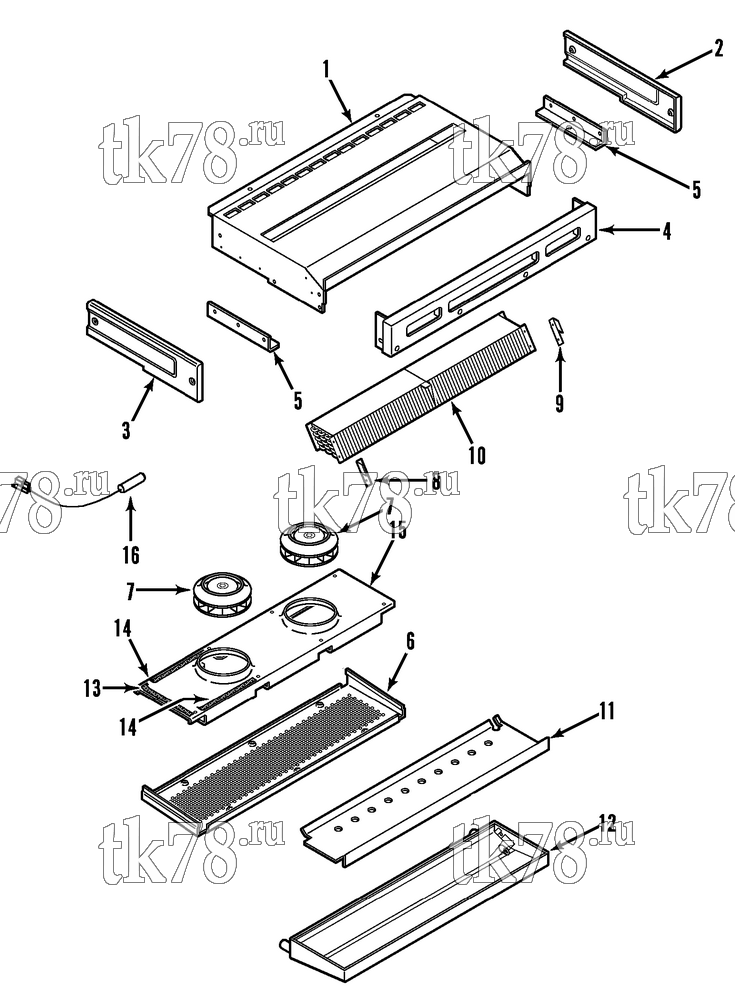 Каталог запчастей для Thermo King  EVAPORATOR STRUCTURAL (085079)