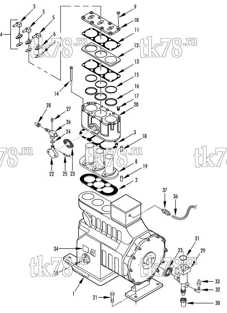 Каталог запчастей для Thermo King  COMPRESSOR GROUP (MODULOAD)