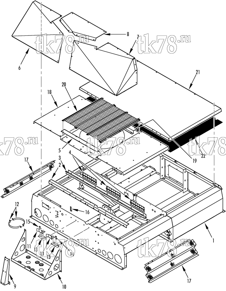 Каталог запчастей для Thermo King REH-M2 STRUCTURAL COMPONENTS