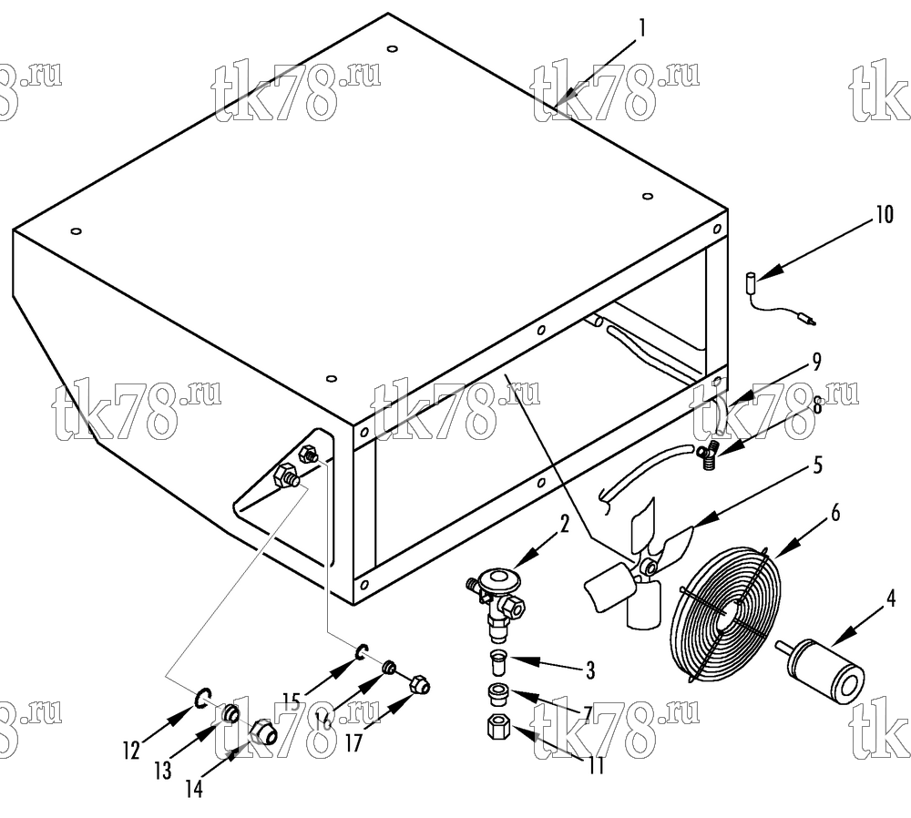 Каталог запчастей для Thermo King  EVAPORATOR GROUP (270 mm)