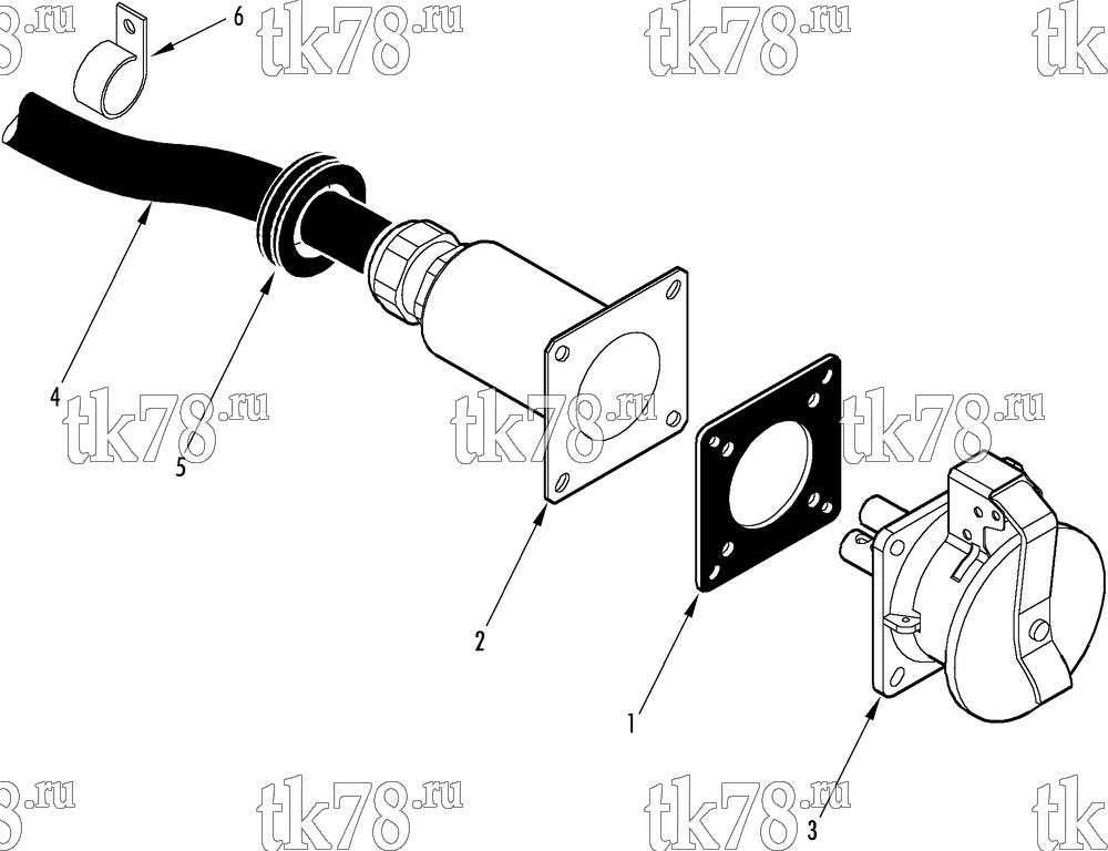 Каталог запчастей для Thermo King SGSM POWER RECEPTACLE & CABLE (CGSM & SGSM, 5/99 & After)