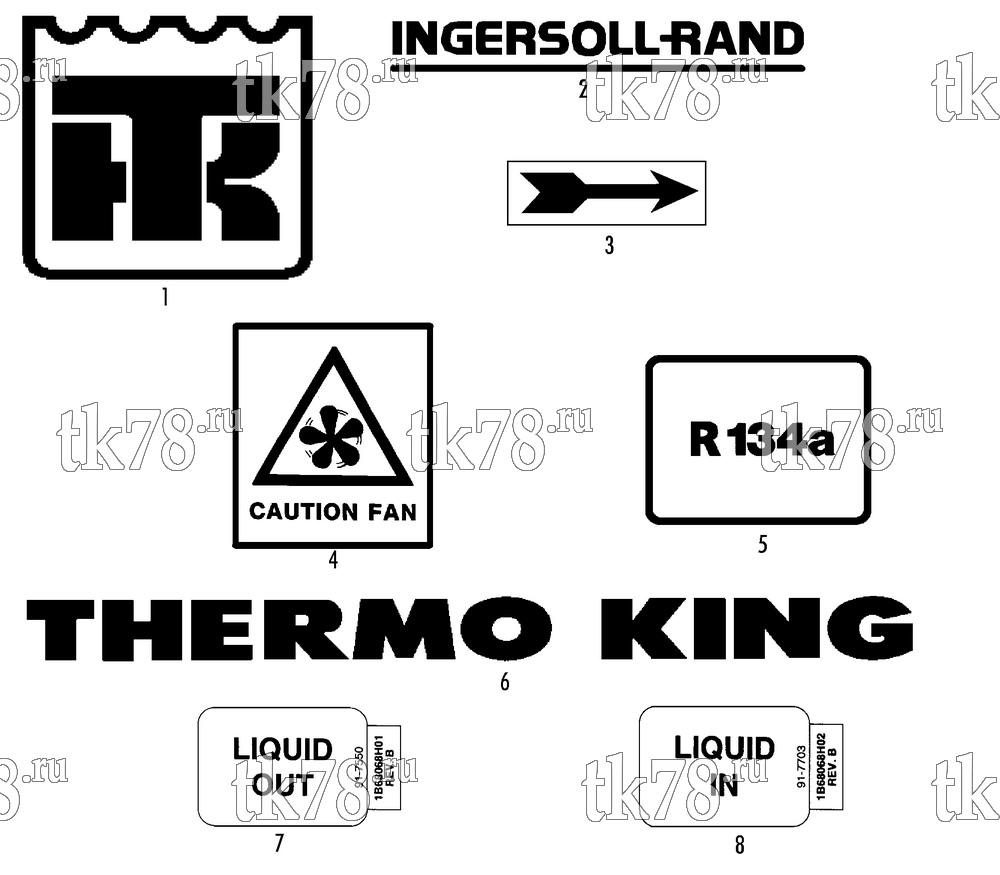 Каталог запчастей для Thermo King MRTH M1 NAMEPLATES