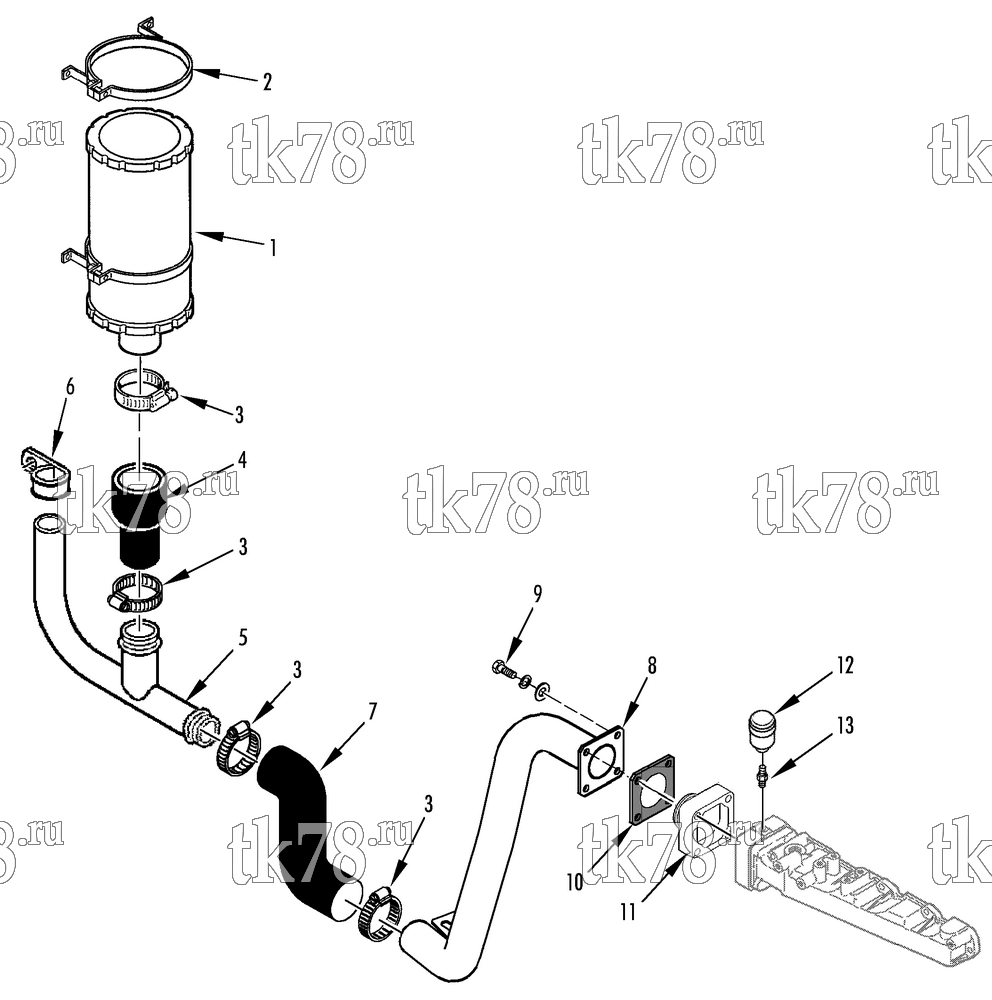 Каталог запчастей для Thermo King SL-400 AIR CLEANER GROUP (Before 2/01)