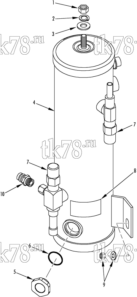 Каталог запчастей для Thermo King SL-100e RECEIVER TANK GROUP