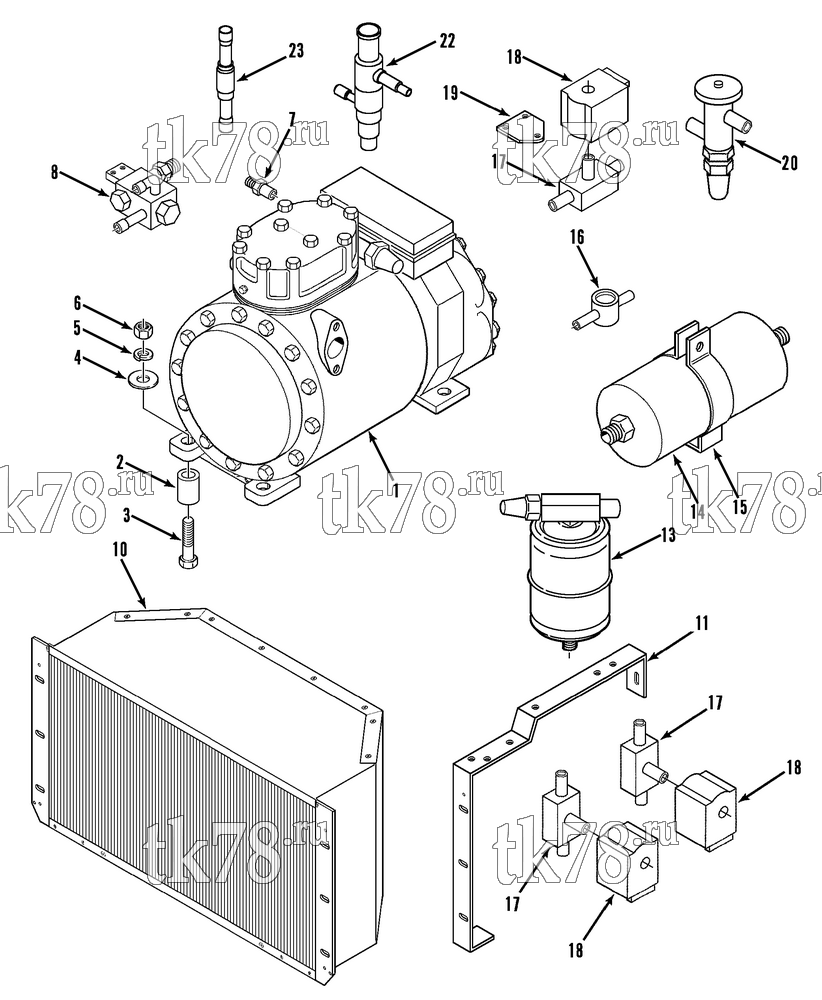 Каталог запчастей для Thermo King VM-305 MAX BIT 270mm & VM-305 MAX BIT SLE REFRIGERATION GROUP (VM-305 BIT)
