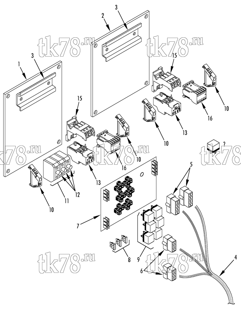 Каталог запчастей для Thermo King VM-405 MAX EL for USMC 4110-01-468-9792 CONTROL BOX