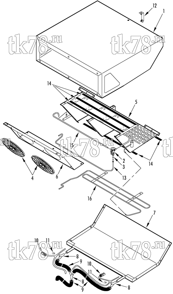 Каталог запчастей для Thermo King VM-400 10 & 20 EVAPORATOR COMPONENTS