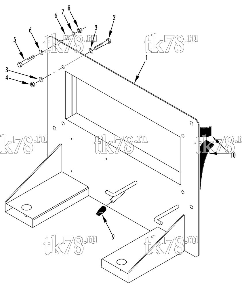 Каталог запчастей для Thermo King VM-405 MAX EL for USMC 4110-01-468-9792 UNIT ADAPTER PLATE