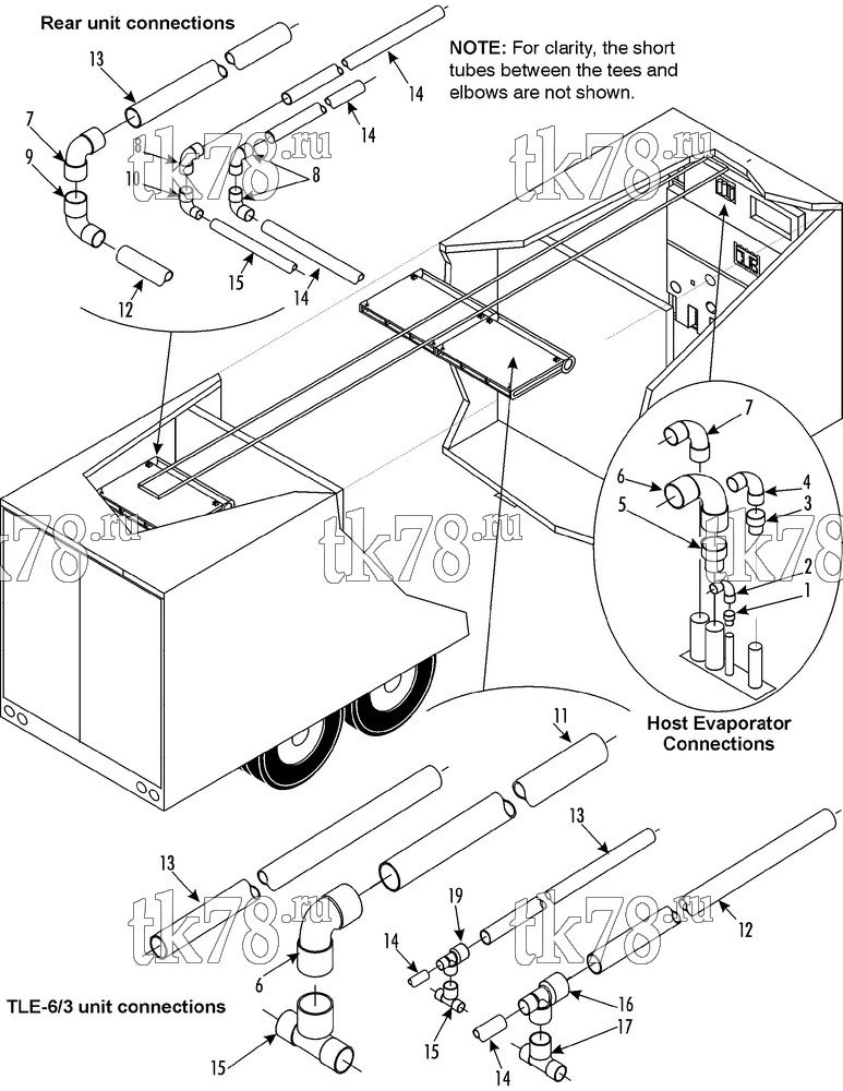 Каталог запчастей для Thermo King  TLE 6/3 REFRIGERATION CONNECTION (818068)