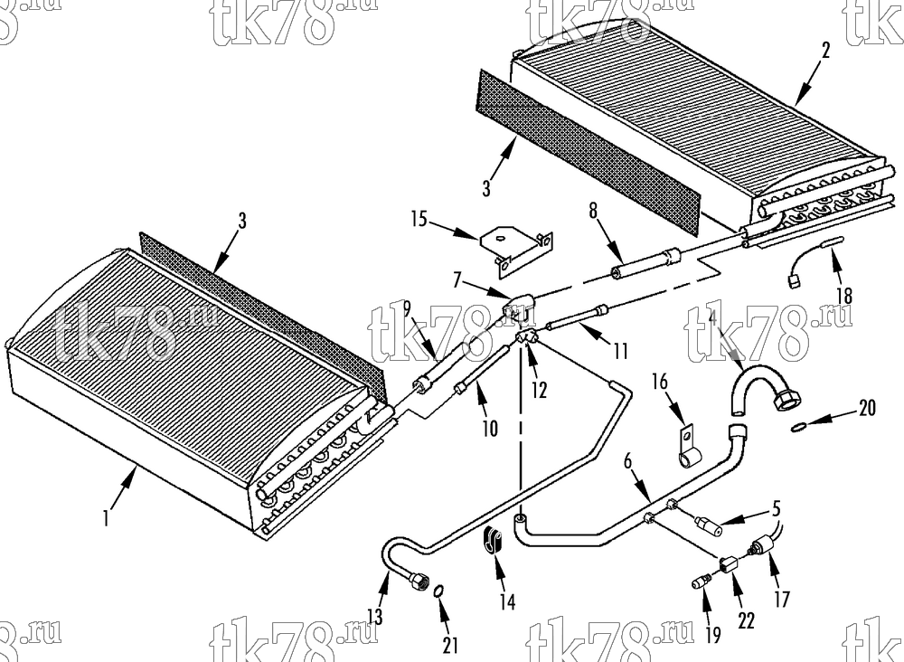 Каталог запчастей для Thermo King LRT-I 1001 (System 918502) CONDENSER REFRIGERATION (MASTER)