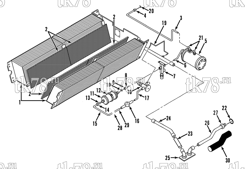 Каталог запчастей для Thermo King LRT-I 1001 (System 918502) EVAPORATOR REFRIGERATION