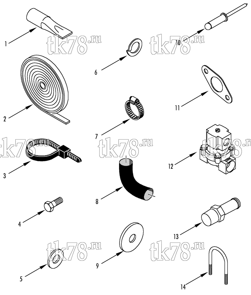 Каталог запчастей для Thermo King  INSTALLATION COMPONENTS (818221)