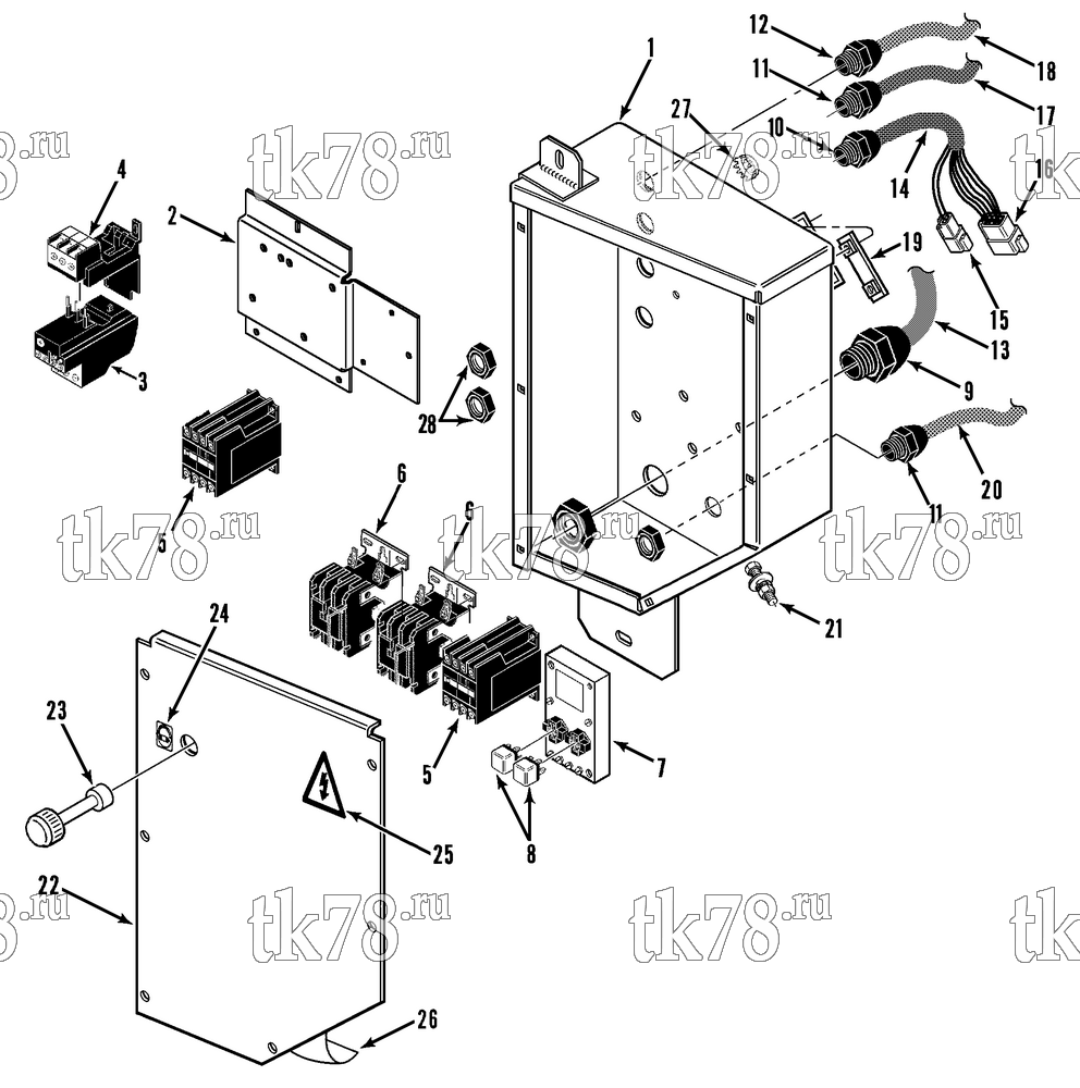 Каталог запчастей для Thermo King  HIGH VOLTAGE BOX & COVER (TC2)
