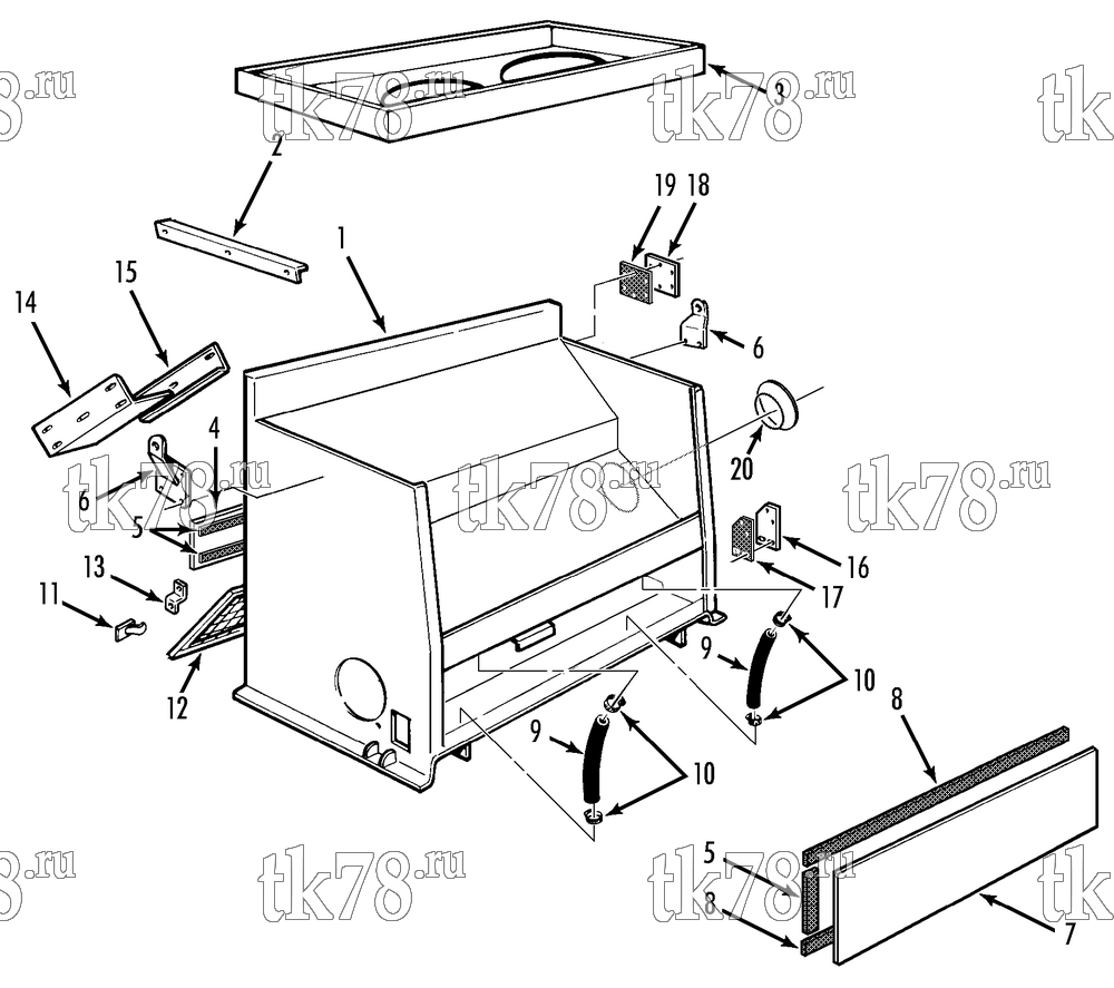 Каталог запчастей для Thermo King T1-M68 STRUCTURAL COMPONENTS