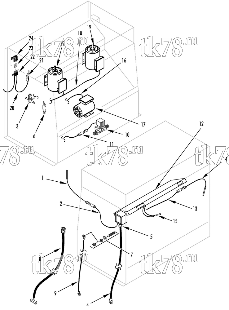 Каталог запчастей для Thermo King T1-M68 ELECTRICAL GROUP (T1-M57, M68)