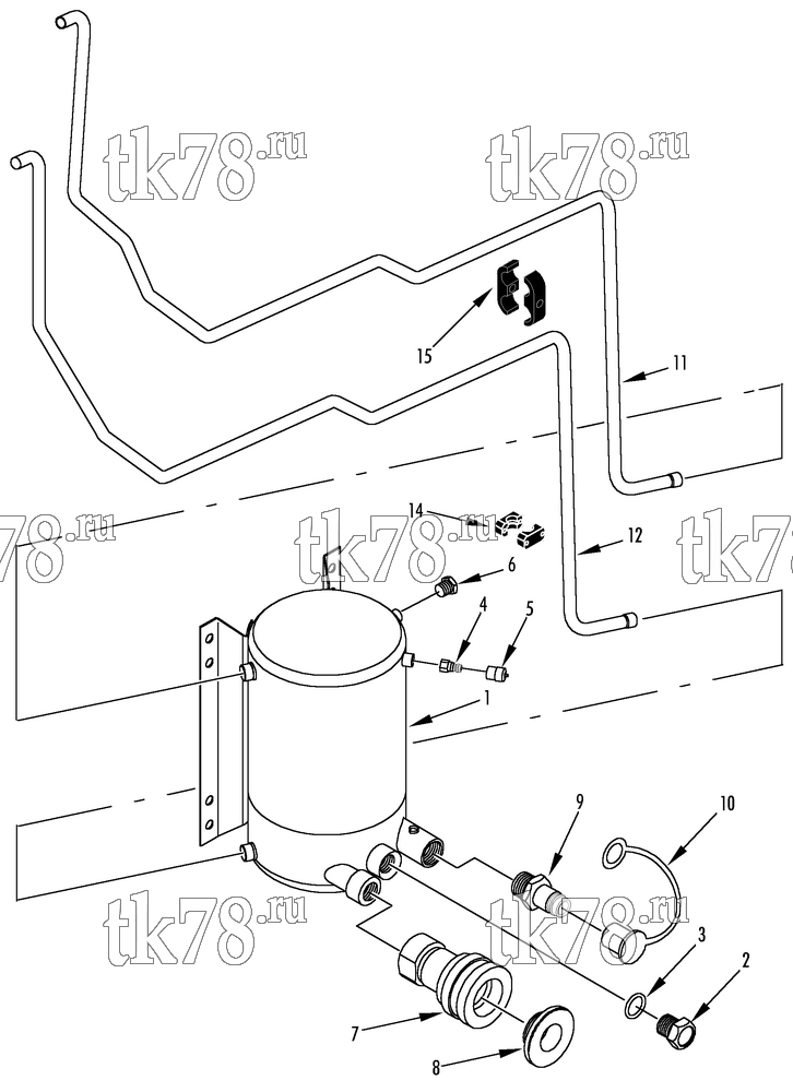 Каталог запчастей для Thermo King  WATER COOLED CONDENSER (098128)