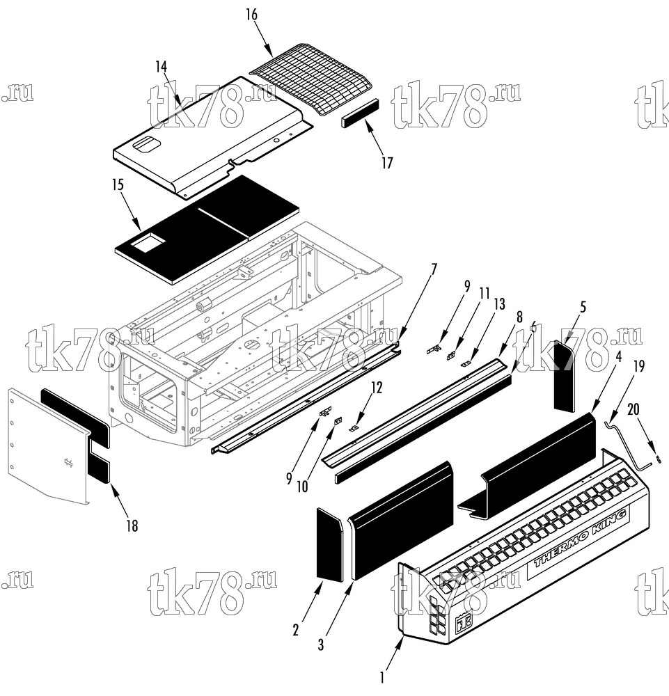 Каталог запчастей для Thermo King CD-II MAX & CD-II MAX EMEIA SOUND REDUCTION OPTION (097319)