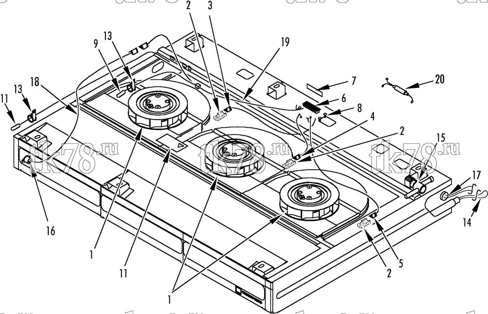 Каталог запчастей для Thermo King J Series ELECTRICAL COMPONENTS (E1100, 718086)