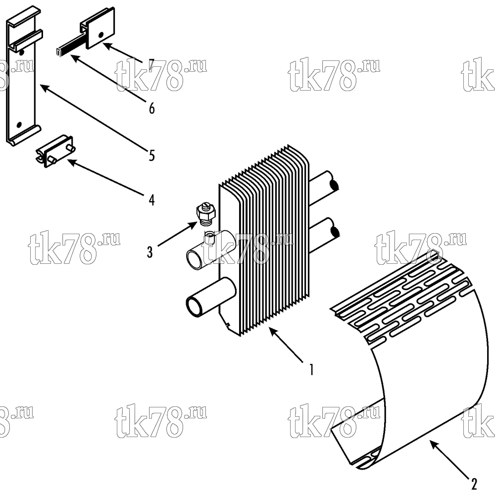 Каталог запчастей для Thermo King Bus A/C & Heating Components FLOOR HEATER TKV 800