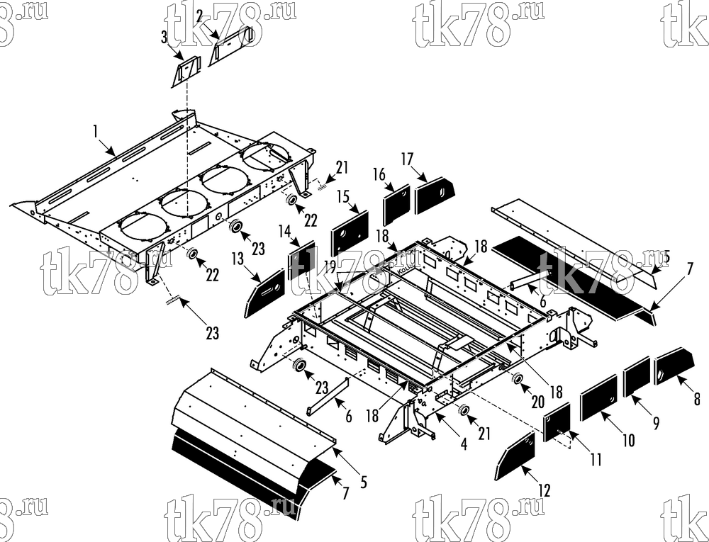 Каталог запчастей для Thermo King CITI-RT 1000 FRAME & INSULATION (R134a)