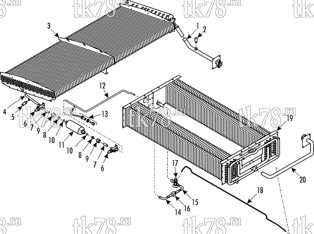 Каталог запчастей для Thermo King CITI-RT 1000 REFRIGERATION COMPONENTS