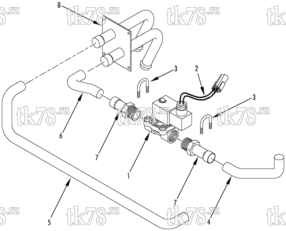 Каталог запчастей для Thermo King Coach RT for Optima HEATING TUBE & VALVE