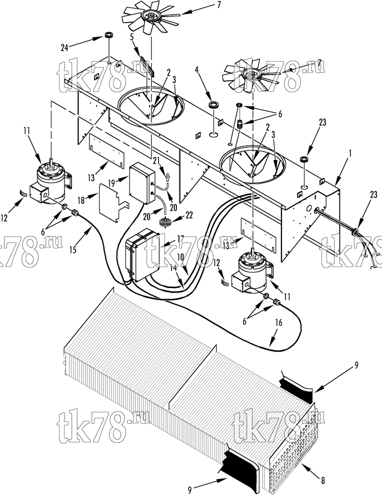Каталог запчастей для Thermo King  EVAPORATOR FAN (POWER SAVER & GAS SENSOR)