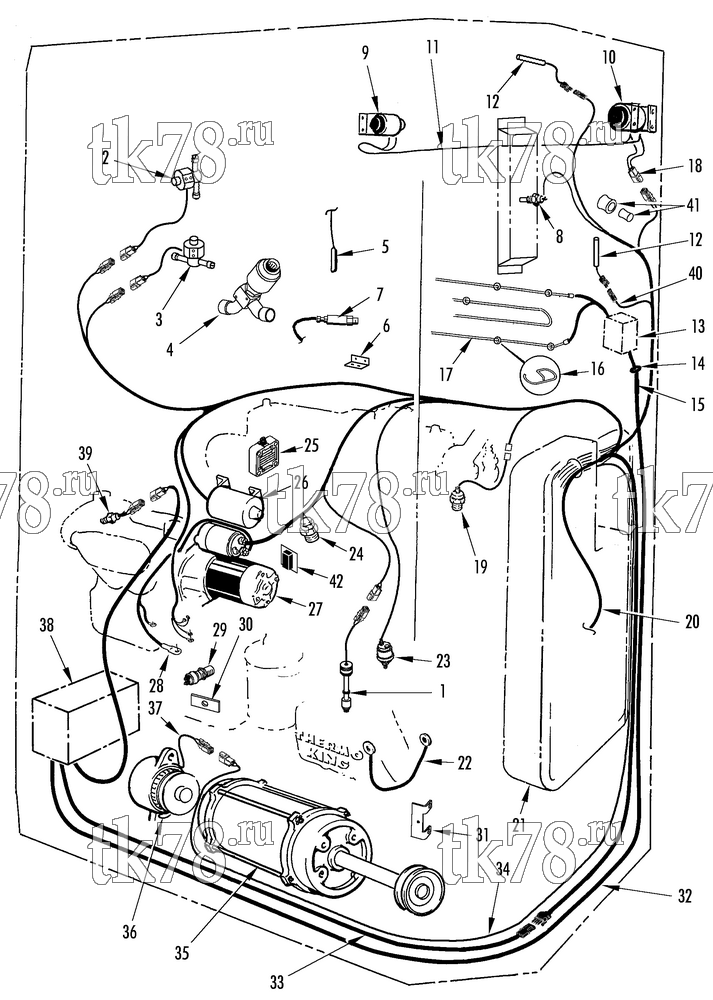 Каталог запчастей для Thermo King  ELECTRICAL COMPONENTS (SUPER-II 50 WHISPER)