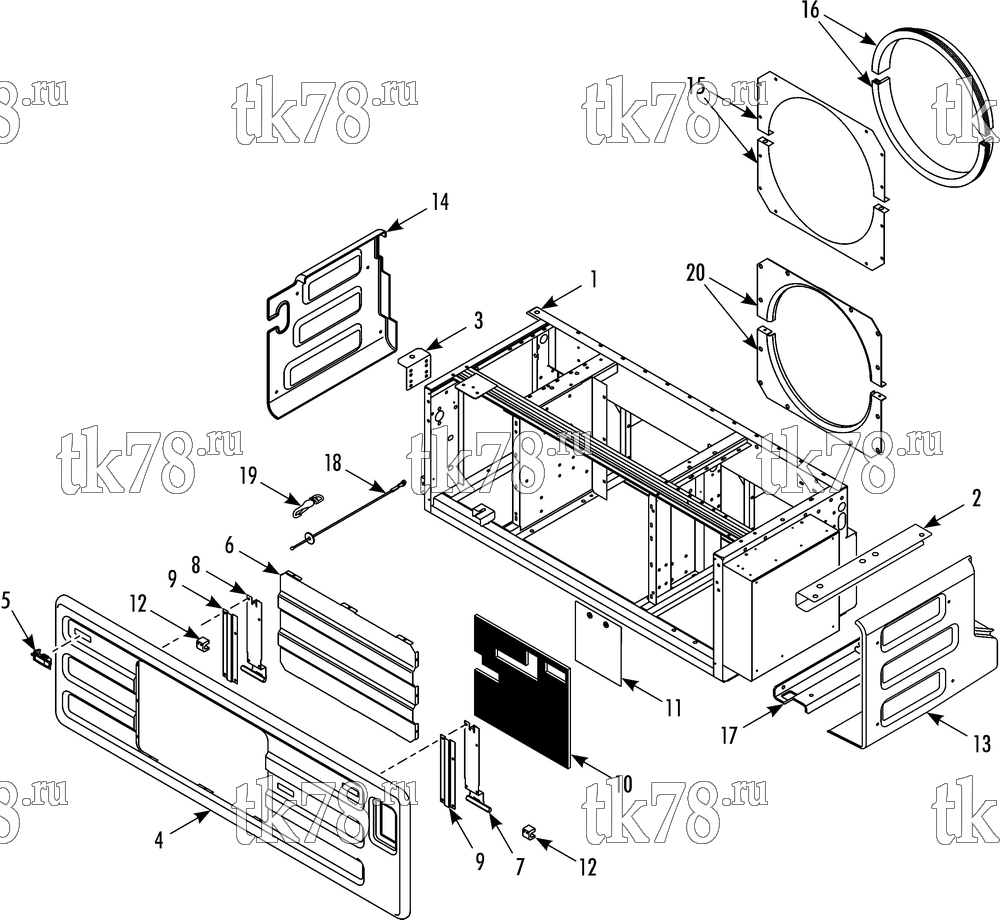 Каталог запчастей для Thermo King  FRAME AND SKIN GROUP