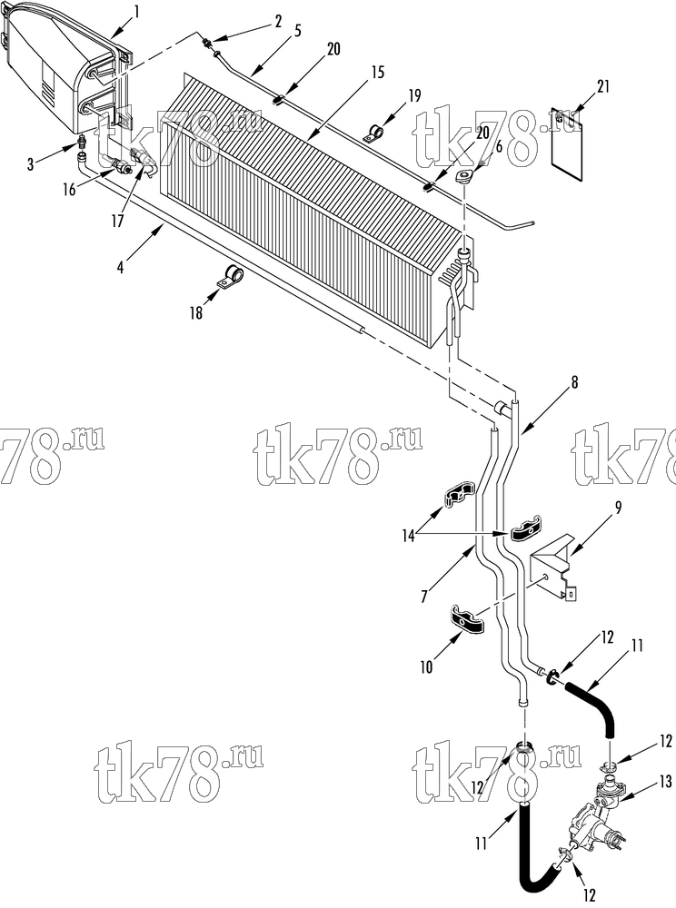 Каталог запчастей для Thermo King SL-400e COOLING SYSTEM (6/00 & After)