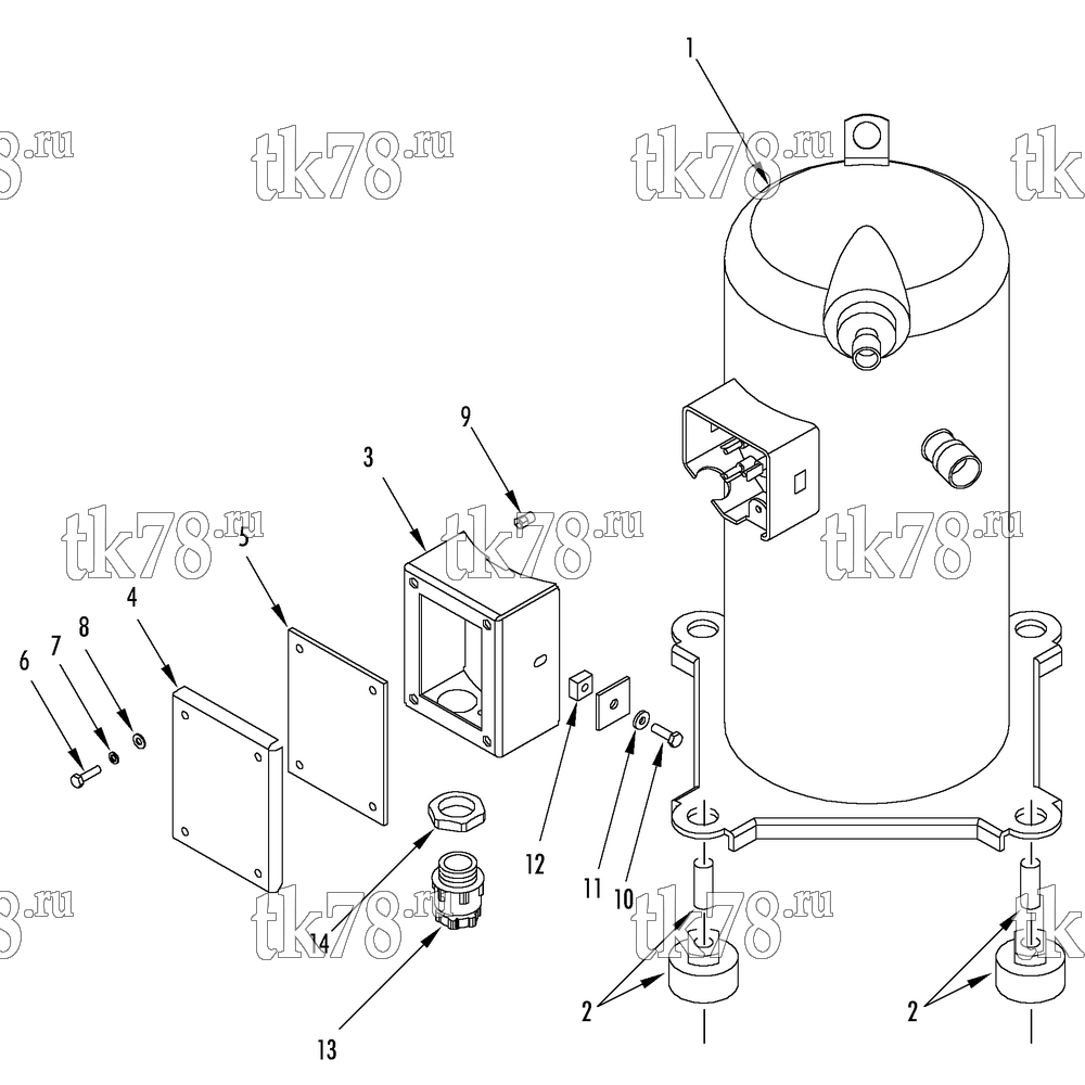 Каталог запчастей для Thermo King  COMPRESSOR GROUP