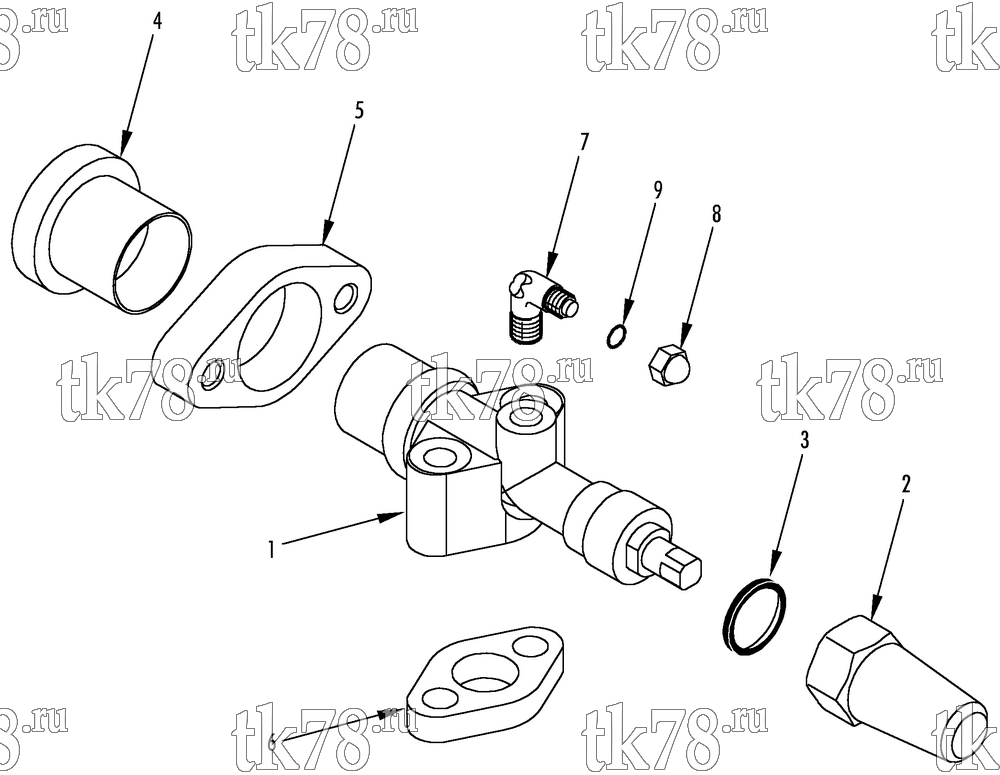 Каталог запчастей для Thermo King CRT-II IC, UK-Millenn R134a, 1004 VALVE ASSEMBLY - DISCHARGE