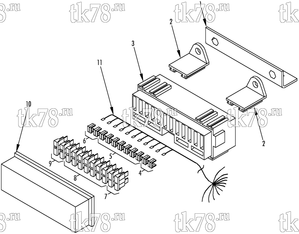 Каталог запчастей для Thermo King CRT-II IC, UK-Millenn R134a, 1004 FUSE BOX