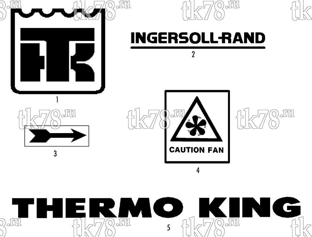 Каталог запчастей для Thermo King MRT HEAT NAMEPLATES
