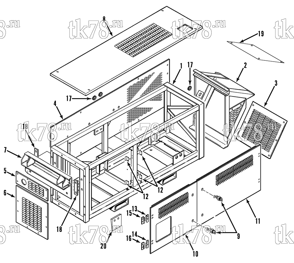 Каталог запчастей для Thermo King SGSM 2000 STRUCTURAL COMPONENTS (SGSM 2000)